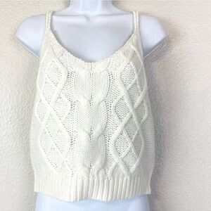 Sage Beige Cable Knit Camisole - L